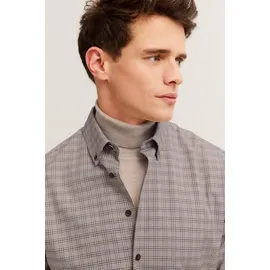 Bugatti Langarmhemd kariert Braun L