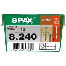 SPAX Holzbauschrauben 8.0 x 240 mm TX 40 - 12 Stk.