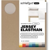 schlafgut Easy Spannbettlaken für Topper Jersey Elasthan 140 x 200 - 160 x 220 cm sand mid