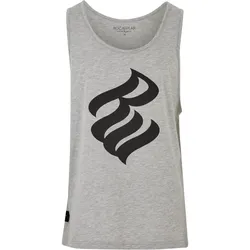 Tanktop ROCAWEAR "Rocawear Herren Rocawear Basic Tank Top", Damen, Gr. 5XL, grau (grau melange), 100% Baumwolle, normal, ohne Ärmel, Tops