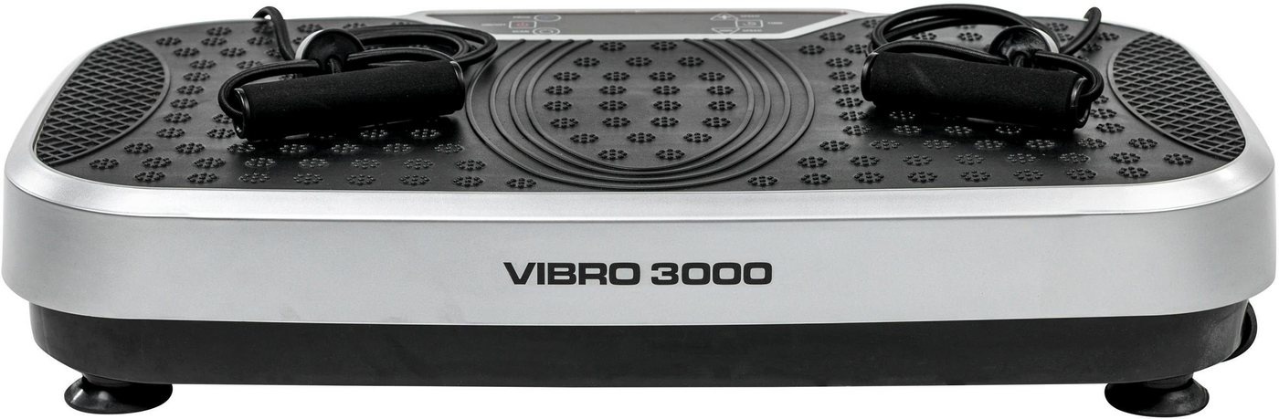 Christopeit Sport® Vibrationsplatte Vibro 3000, 300 W, mit Transportrollen und ausziehbaren Griff rot|schwarz|silberfarben