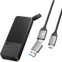 SAN ZANG MASTER Portable SSD 2 TB, USB 3.2 Gen2 Portable SSD, mit USB-C Kabel, 560 MB/s Lesen, 520 MB/s Schreiben, Zuverlässiger Speicher für Laptop, USB-C Smartphone und mehr, Schwarz