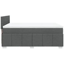 vidaXL Boxspringbett 140 x 200 cm Dunkelgrau