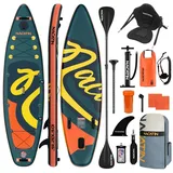 NACATIN Inflatable SUP-Board 10'6" mit Kajaksitz, Zubehör, Paddel, Pumpe, 10L Tasche & Leine, Komplettset für Erwachsene, Bis 200 kg blau