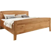 Wiemann Funktionsbett Lausanne, Bettgestell, Bettrahmen, teilmassiv Erle, Kopf- und Fußteil aus Massivholz, zwei Größen, Bettseitenhöhe 43 cm beige