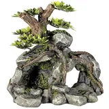 Nobby Aquariendeko Steinhöhle mit Pflanzen 1 Stück