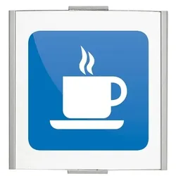 FRANKFURT Türschild 120x120mm mit Piktogramm Café