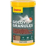 Sera Goldy Granules 1000 ml | Hauptfutter für größere Goldfische | Hochwertiges Granulatfutter für Goldfische mit 4% Insektenmehl | Stärkt Abwehrkräfte & fördert Wachstum | Formstabiles Granulat