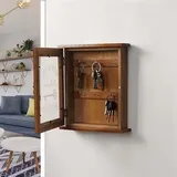 Retro-wanddekoration Aus Holz, Hausschlüsselkasten, Rustikaler Schlüsselhalter In Antikfarbe