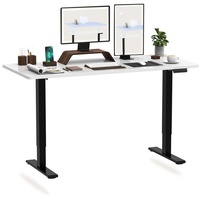 FLEXISPOT Schreibtisch EB2-SET, Höhenverstellbarer Schreibtisch, Dual-Motor & 2-FACH-TELESKOP schwarz 160 cm x 80 cm