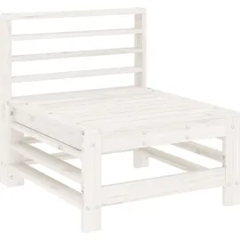 vidaXL 6-tlg. Garten-Lounge-Set Weiß Massivholz Kiefer