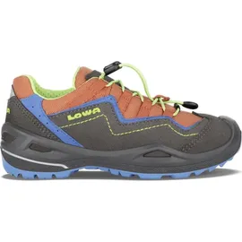 Lowa Robin EVO GTX Low (wasserdicht, Veloursleder) graphitgrau/blau Kinder