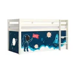 58 aufm Kessel Kinderbett Karolina 210 x 114 x 106 cm Kiefer massiv weiß