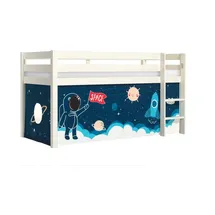 58 aufm Kessel Kinderbett Karolina 210 x 114 x 106 cm Kiefer massiv weiß