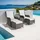 Tectake Benissa Set 5-tlg. grau