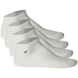 Tom Tailor Unisex Socken, 4er Pack - Basic, Sneakersocken, einfarbig Weiß 35-38
