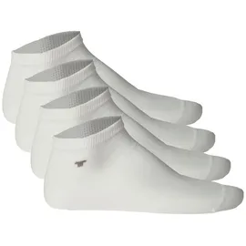 Tom Tailor Unisex Socken, 4er Pack - Basic, Sneakersocken, einfarbig Weiß 35-38