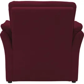 DOMO collection Sessel DOMO COLLECTION "Pina elegant und zeitloser Clubsessel, bequemer Cocktailsessel", rot (dunkelrot), B:99cm H:95cm T:88cm, 100% Polyester, Sessel, Sessel, Hoher Sitzkomfort, Luxus-Microfaser weich, dunkelrot