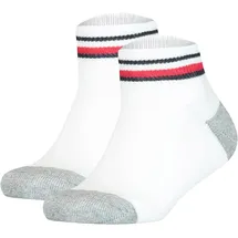 Tommy Hilfiger Kinder Quarter-Socken im Pack - ICONIC SPORTS, Frottee-Sohle Weiß 39-42 Pack