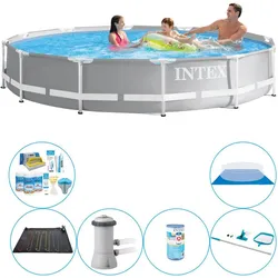 Intex Prism Frame Rund 366x76 cm - 7-teilig - Swimmingpool-Paket EINHEITSGRÖSSE