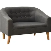 Kindersofa Grau Stoff