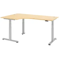 Bümö Eckschreibtisch Ahorn / Silber