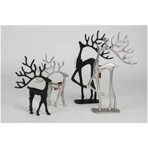 Buri - 6x Rentier Metall Dekoration Christmas Figuren Fenster Tisch Advent Winter