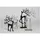 Buri - 6x Rentier Metall Dekoration Christmas Figuren Fenster Tisch Advent Winter