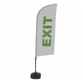 Showdown Displays Set Beachflag Exit Grau/Schwarz