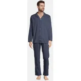 Seidensticker Pyjama Classic Twill Blau M (50)