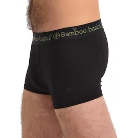 Bamboo basics Herren Boxer Shorts, 6er Pack - LIAM Trunks, atmungsaktiv, Jersey Schwarz L