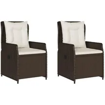 vidaXL Gartensessel 59,7 x 68,9 x 33,3 cm braun 2 St.