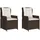 vidaXL Gartensessel 59,7 x 68,9 x 33,3 cm braun 2 St.