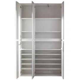 trendteam Mirror Garderobenschrank 111 x 191 x 34 cm weiß