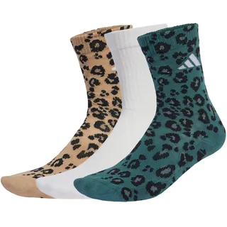 Adidas Herren Socken Leopardenprint- 3er-Pack, MULTCO/WARSAN/WHITE/M, XS