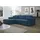 Fun Möbel Ecksofa Schlafsofa Sofa CONOR PREMIUM Stoff Poso Marineblau Ottomane Links - Blau