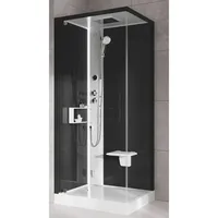 Novellini Glax 2 2.0 G+F Komplettdusche 90x90cm DT 11,5cm, Farbe White