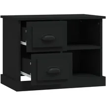 vidaXL Nachtschrank 60 x 35,5 x 45 cm Schwarz
