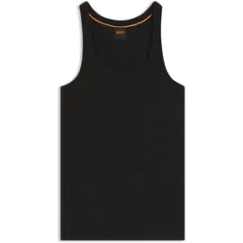 Boss ORANGE Ripptanktop Epetite Premium Damenmode Slim Fit mit Logostickerei schwarz M (38)