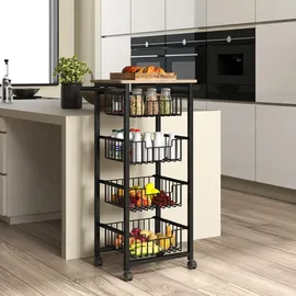 Homcom Küchenwagen Stahl, MDF