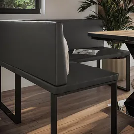 Vicco Sitzbank, Esszimmer-eckbank Ravon, Schwarz, 120 x 150 cm