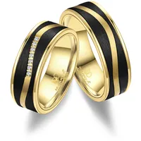 Trauring MARRYA "Carbon Ringe Trauringe Eheringe Partnerringe" Fingerringe Gr. 60, Carbon, schwarz (herren ring - gold) Damen