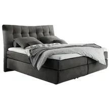 Froschkönig24 Malibu 180x200 cm Boxspringbett Anthrazit, Ausführung:Variante 2