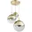 Glas Kugel 30 gold/transparent