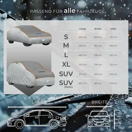 Tectake tectake® Autoplane, wasserdicht und atmungsaktiv, mit 4 mm Schaumstoffschicht, 3 längenverstellbare Spanngurte, inklusive Aufbewahrungstasche