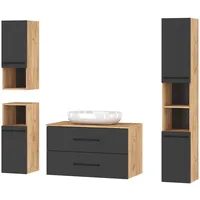 Planetmöbel Badmöbel Set LUX 90 cm OHNE Waschbecken mit