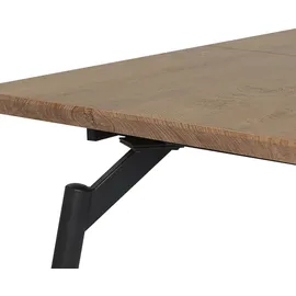 Beliani Esstisch BARBOSA in Dunkler Holzfarbton/Schwarz - Gr.: onesize