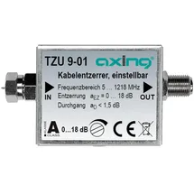 axing/skt Axing TZU 9-01 Kabelentzerrer 5-1218 MHz CATV Kabelfernsehen DVB-C DVB-T einstellbar