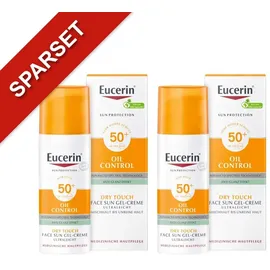 Eucerin Oil Control Face Sun Gel-Creme LSF 50+ 2 x 50 ml