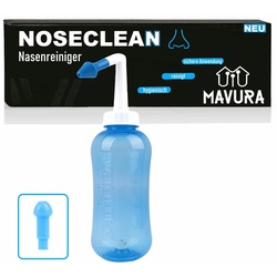 MAVURA Sprühflasche NOSECLEAN Premium Nasendusche Nasenspülung Nasenspüler, Nasenreiniger Nasenreinigung Erkältung Allergie blau